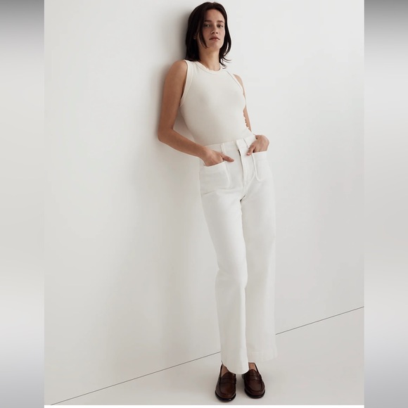 Madewell Denim - Madewell The Tall Perfect Vintage Wide Leg Tile White 26 Tall